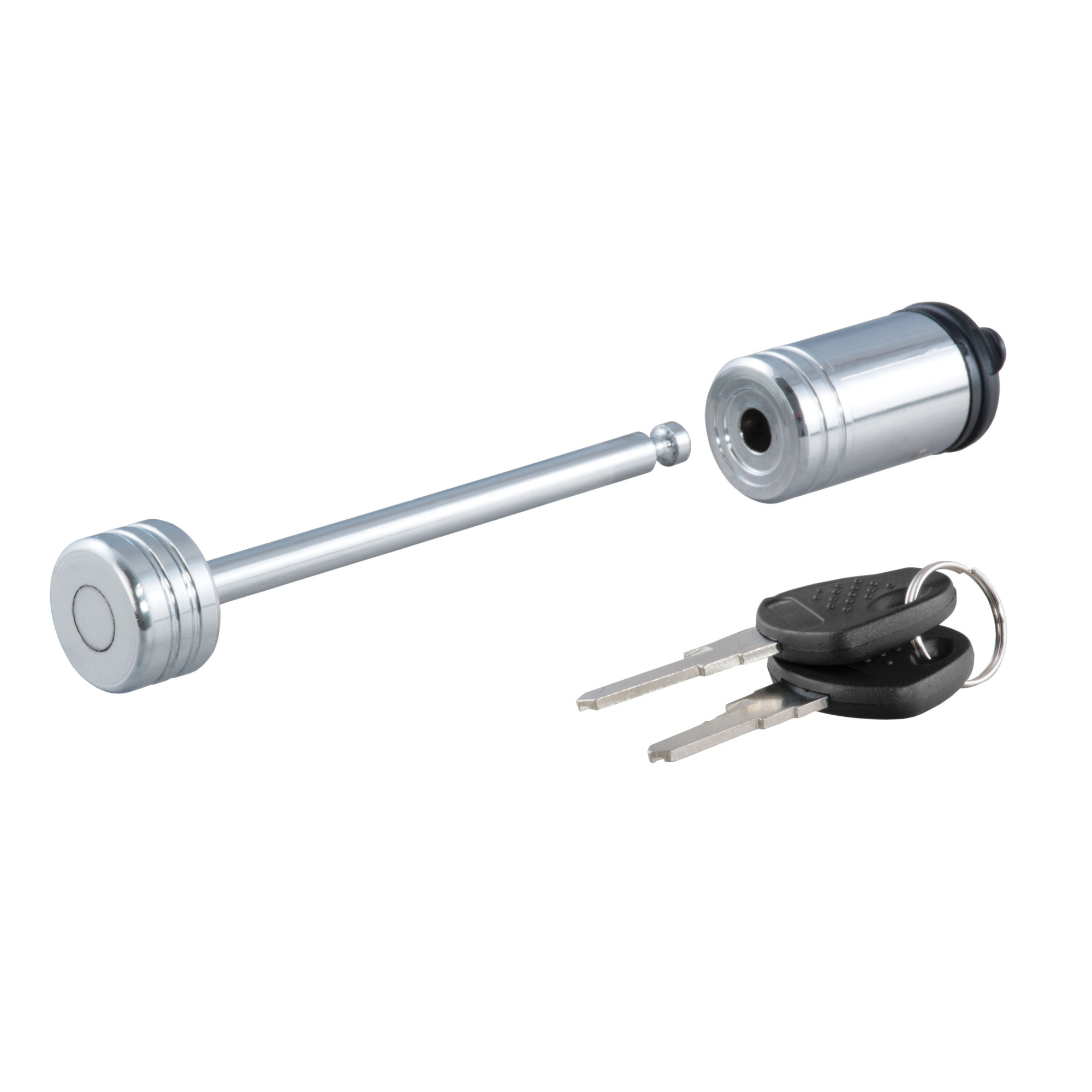 Curt Manufacturing Chrome Trailer Tongue Coupler Lock — 1/4in. Pin Diameter, 3 3/8in. Span, Model# 23523